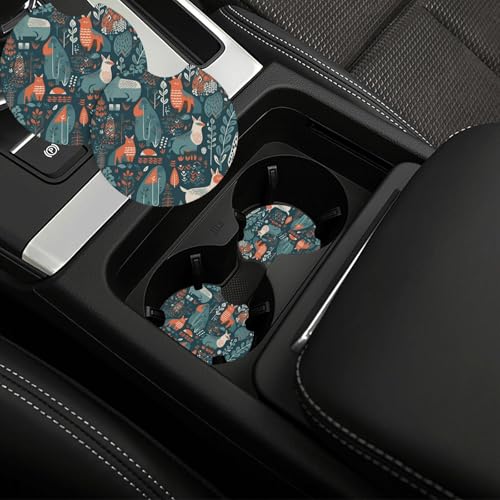 Portavasos para carro goma 2 piezas antideslizantes miniatura 1