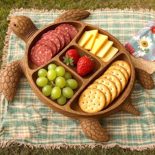 Planche à charcuterie tortue avec compartiment pour éviter le mélange des saveurs - 7