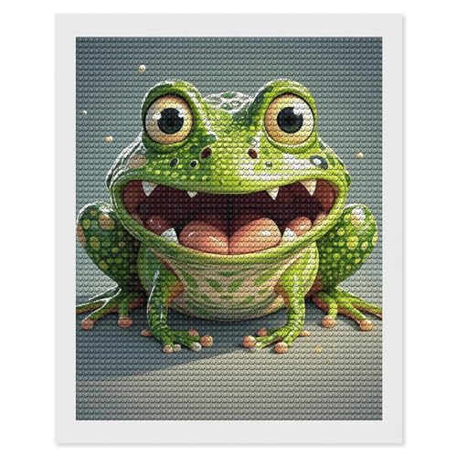 Toile broderie diamant grenouille 5D, un kit de strass ronds de haute qualité