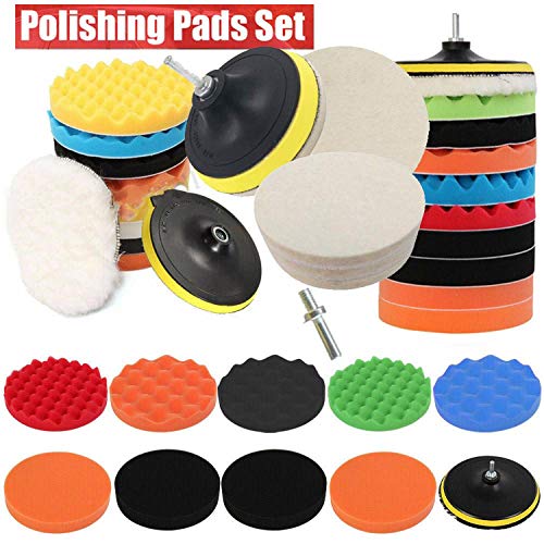 Image of DIY Crafts Pack Of 12 Pcs, 3inch Multi Color Kit, 1 inch /2 inch /3 inch /4 inch /5 /6 inch /7 inchinch Felt Pads Waxing Buffing Polishing Sponge Car Polisher Car Polishing Woolen Buffer, Wa(Pack Of 12 Pcs, 3inch Multi Color Kit)