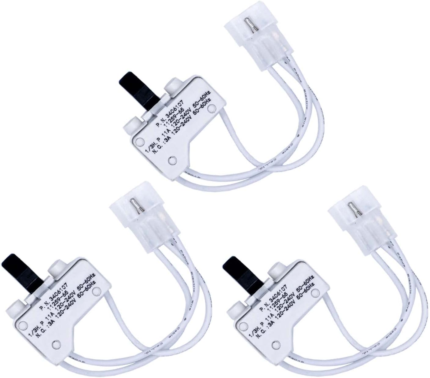 BBELSON 3406107 Dryer Door Switch (3 with whirlpool/sears/roper