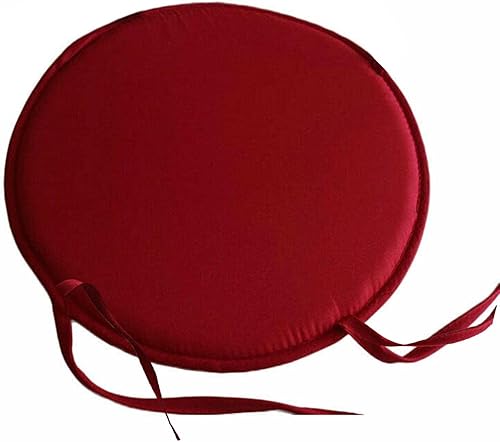 Miniatura 2 de Juego de 4 cojines redondos para sillas  para interiores y exteriores con lazos, almohadillas de bistró para sillas de comedor, cojín de asiento