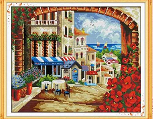 Pintura de diamantes 5D flores de la costa para combatir el estrés con arte de taladro completo