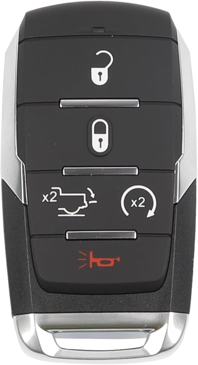 Dasbecan Key Fob Replacement Smart Keyless Entry Smart Remote Control Compatible with Ram 1500 2019-2024 5 Buttons Replace#68291691AD OHT-4882056
