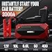 Jump Starter, Car Jump Starter, Up to 8.0L Gas, 6.0L Diesel Engine, 18000mAh Battery Starter 12V Auto Portable Booster Lithium Battery Jumper Pack Jump Box with Quick Charger LED Light