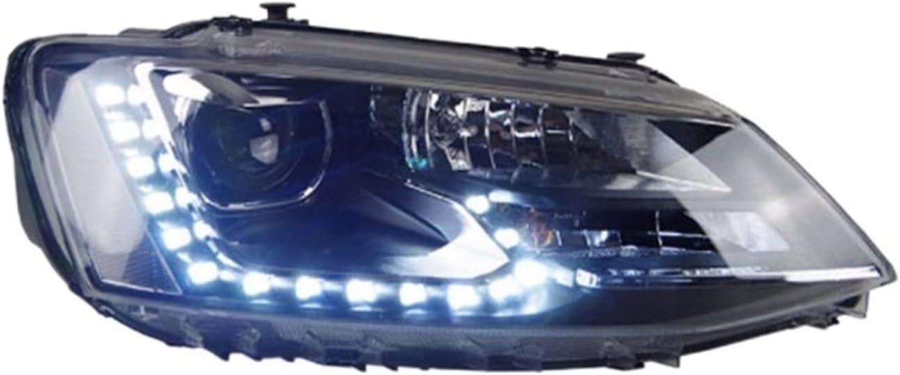 LED Headlight Compatible With VW Jetta Headlights 2011-2018 Jetta Gli LED Headlight Europe Version Led Drl Hid Bi Xenon Auto Accessories(Headlight No Bulb)