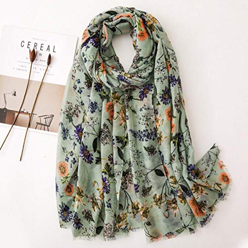 Preisvergleich Produktbild QIEERNN Schal Natürlicher Blumenschal-Herbst- Und Winterviskoseschal-Damenturban