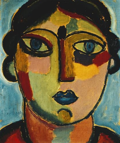 Peinture Alexej Von Jawlensky Blue Mouth tableau abstrait moderne 60x90cm