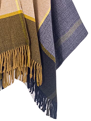 Image of Breezy Lane Women's Shawl Wraps Warm Poncho Ruana Wrap Cardigan