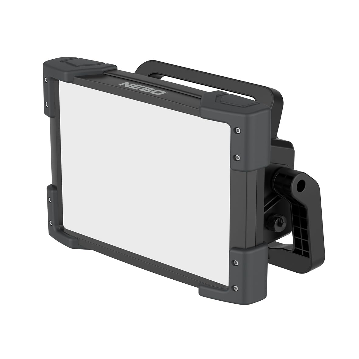 NEBO Luz de inundación de 8 K, reflector de trabajo recargable de 8000 lúmenes con múltiples modos de brillo, asa de transporte, compatibilidad de trípode y alimentación de CA compatible con el sitio