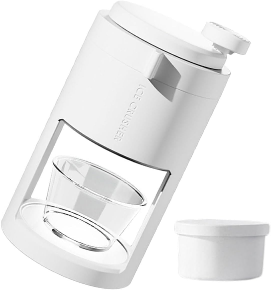 Manual Hand Operated Ice Shaver Portable Ice Crusher Machine for Household Use with Stainless Steel Blades and Easy to Operate Design for Kitchen and Summer