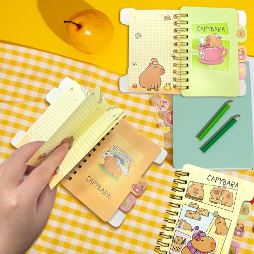 Capibara Notatnik, Spiralny Zeszyt Studencki 4 Szt, Capibara Zeszyt Spiral Wiązanie Książka Papiernicza dla Dzieci Chłopcy Dziewczęta Praca, Kapibara Notatnik Spiralny, Notatnik dla Dzieci