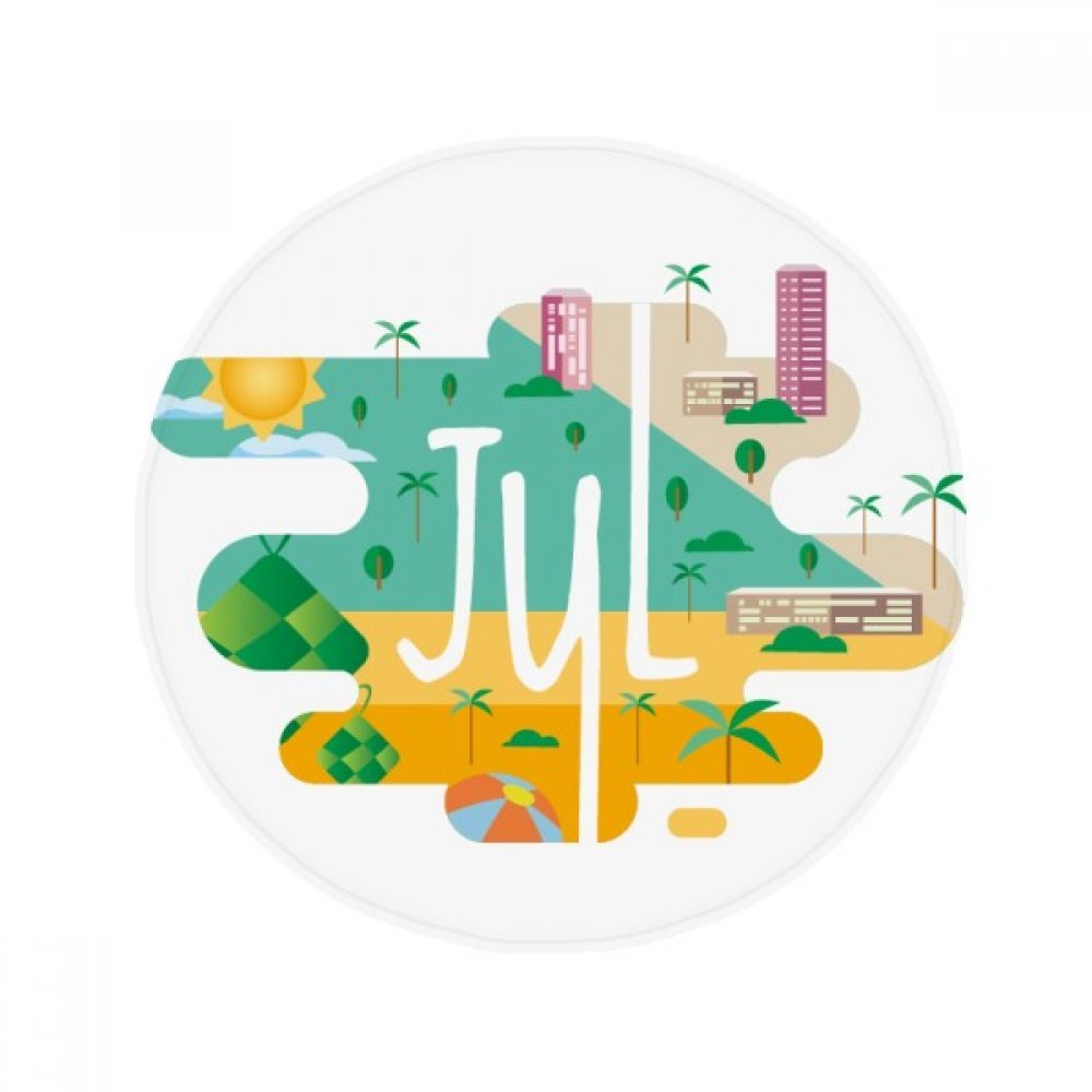 Tapis de cuisine rond lavable pour protéger le sol avec style en été