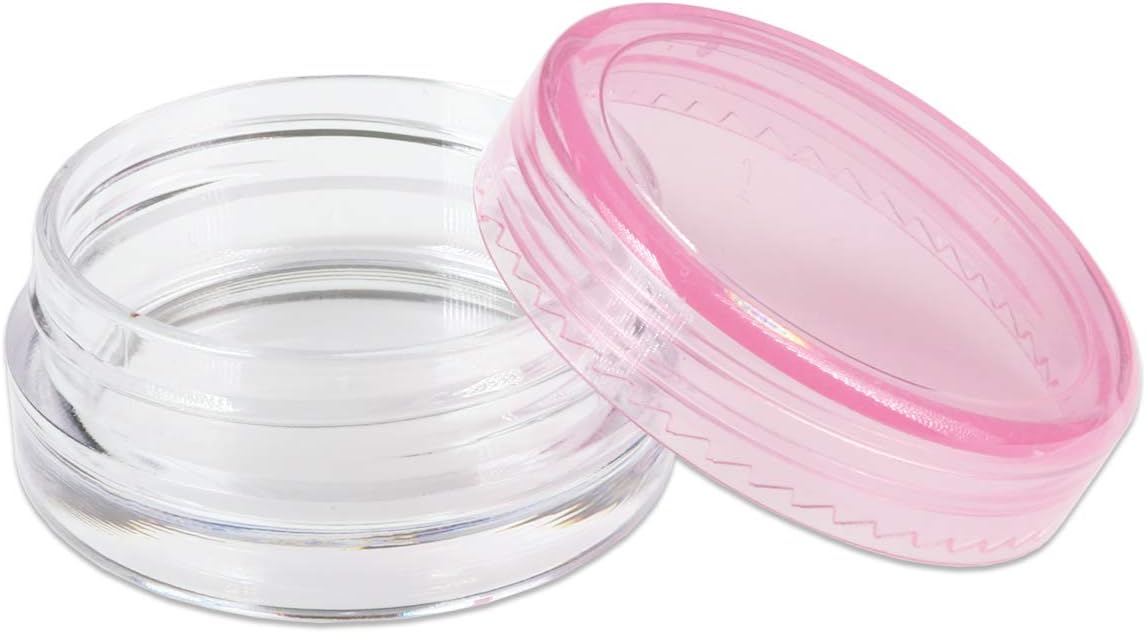 Beauticom® 800 Pieces 3g/3ml Empty Clear Container Jars with MultiColor Lids for Makeup Cosmetic Samples, Small Jewelry, Beads, Nail Charms and Accessories