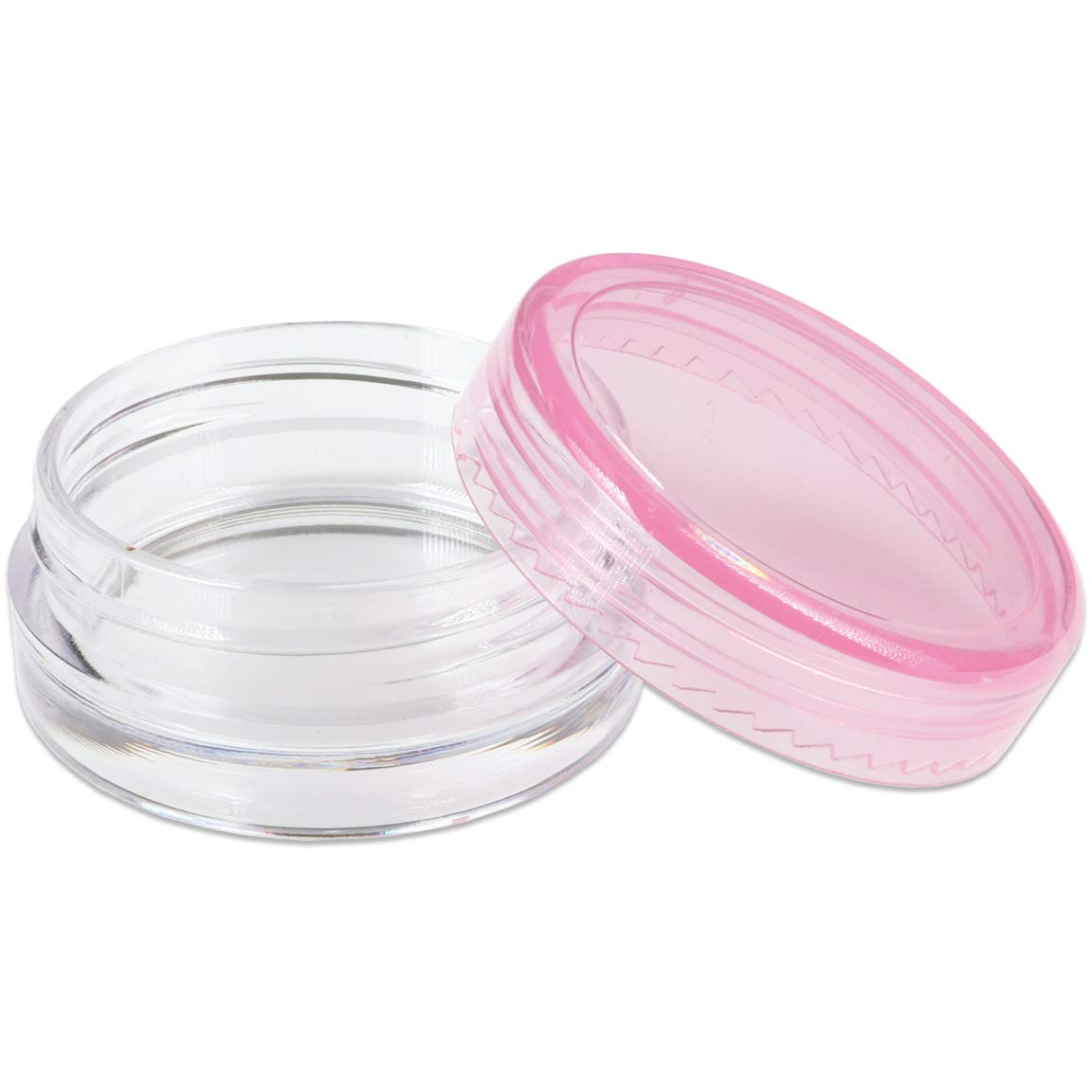 400 Jars Beauticom 3G/3ML Small Sample Empty Clear Containers with MultiColor Lids for Cream, Lotion, Cosmetic, Makeup, Make up, Oils, Lip Balms, Scrubs, Liquid, Powders, pigments etc..