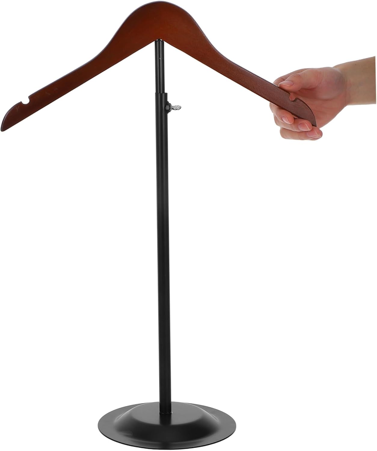 Zerodeko Adjustable Garment Rack with Black Base for Retail Display Versatile Clothing Stand for T-shirts Jackets and Coats Stores and Exhibitions
