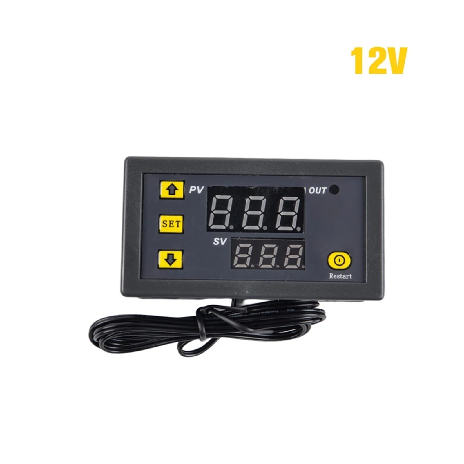 W3230 Digitaler Temperaturregler 12V 24V 220V Thermostatregler Heizungs- und Kühlungsregelung Thermoregler mit Sensor(A3)