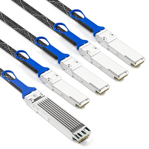 Image of 10Gtek 800G OSFP to 4x200G QSFP112 DAC Cable, 3-Meter, 26AWG, Compatible with NVIDIA MCP7Y40-N003 for NDR InfiniBand and Ethernet Solutions