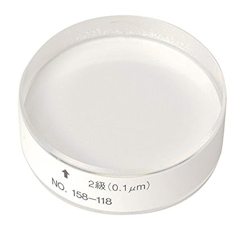 Mitutoyo 158-118 Óptico plano, 0.472 in de grosor, 0.1 micrómetros de planura, 1.772 in de diámetro