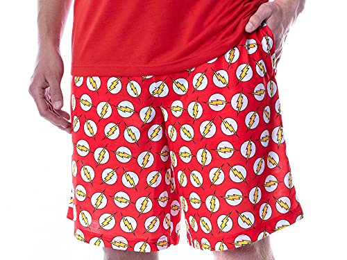 DC Comics Mens' The Flash Logo Short Sleeve Shirt Pajama Short Set2