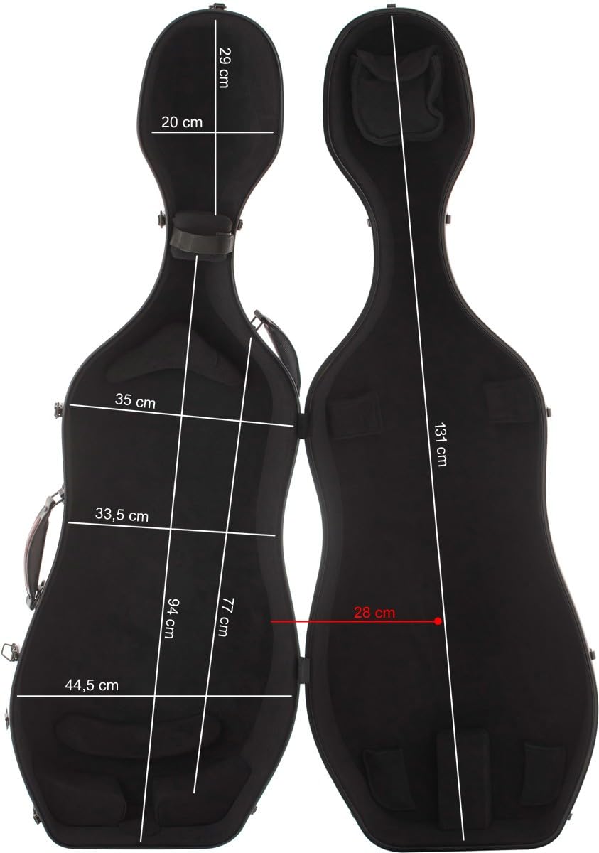 Futerał wiolonczelowy Fiberglass 4/4 Ultra Light special czarny M-case