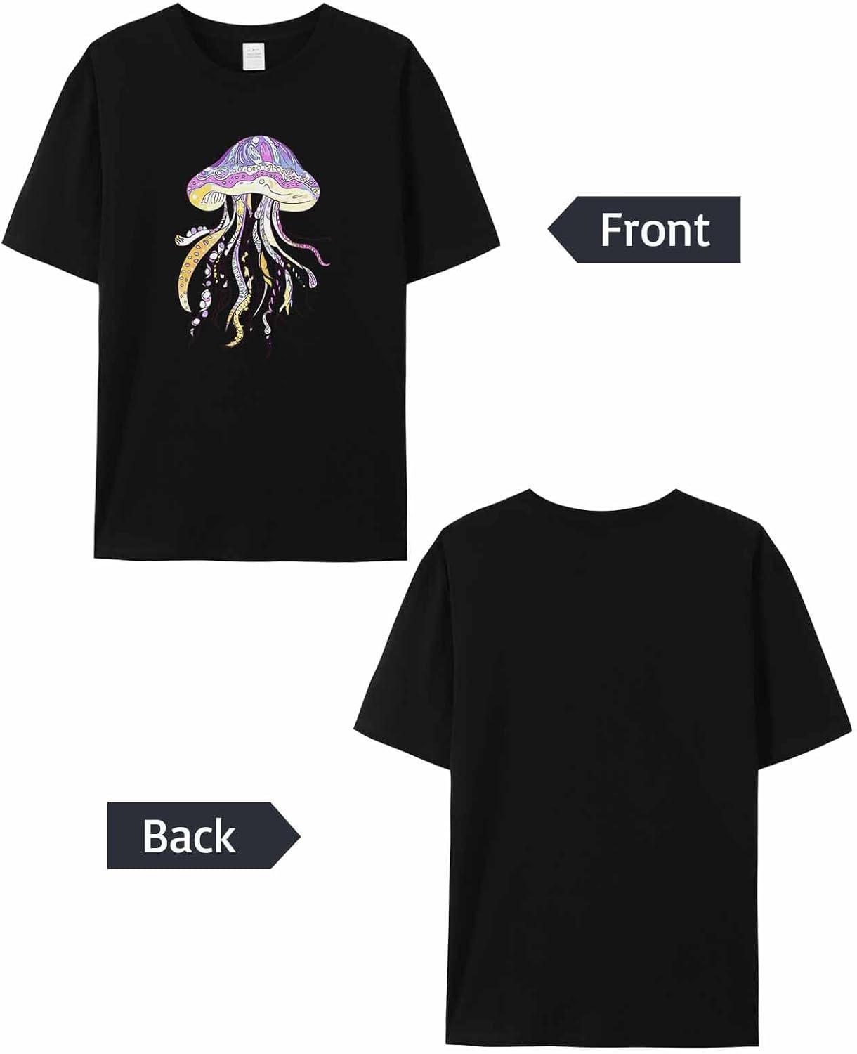 T-Shirt for Women, Water Bohemian Jellyfish - Image 6