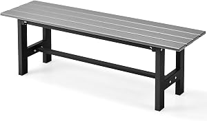 Garden Benches That Turn a Patch of Yard Into a Spot Worth Sitting In GIANTEX Backless Outdoor Bench Seat