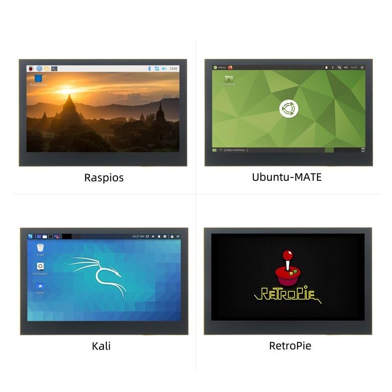 VIDOO IPS Dotykowy Ekran MIPI DSI Wyświetlacz Kompatybilny z 4B/3B/2B 3B Retropie Gry-4.3 inch