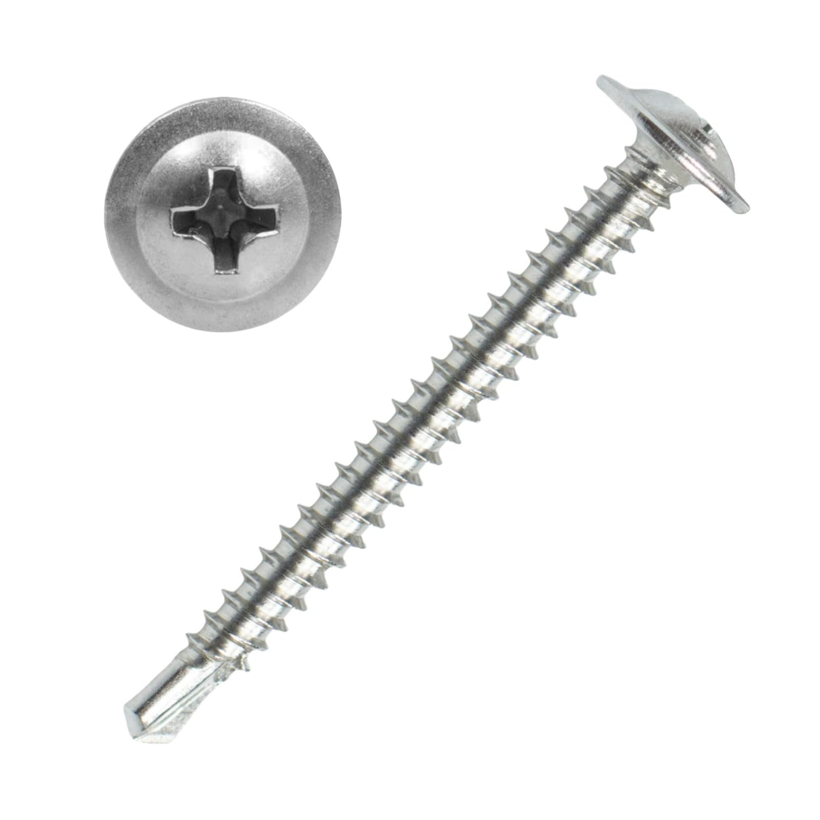 410 Stainless Steel Sheet Metal Screws - 250 Pack -8