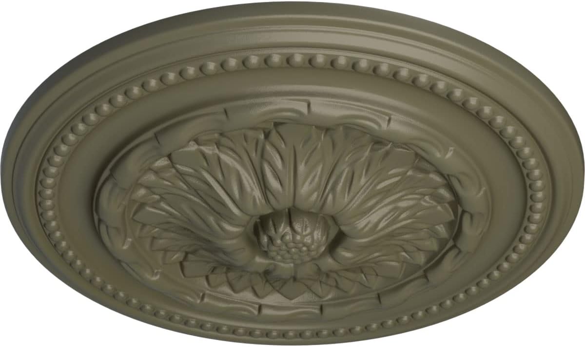 Ekena Millwork CM15CHSSF 15-3/4" x 1-7/8" Chester Ceiling Medallion, Spartan Stone