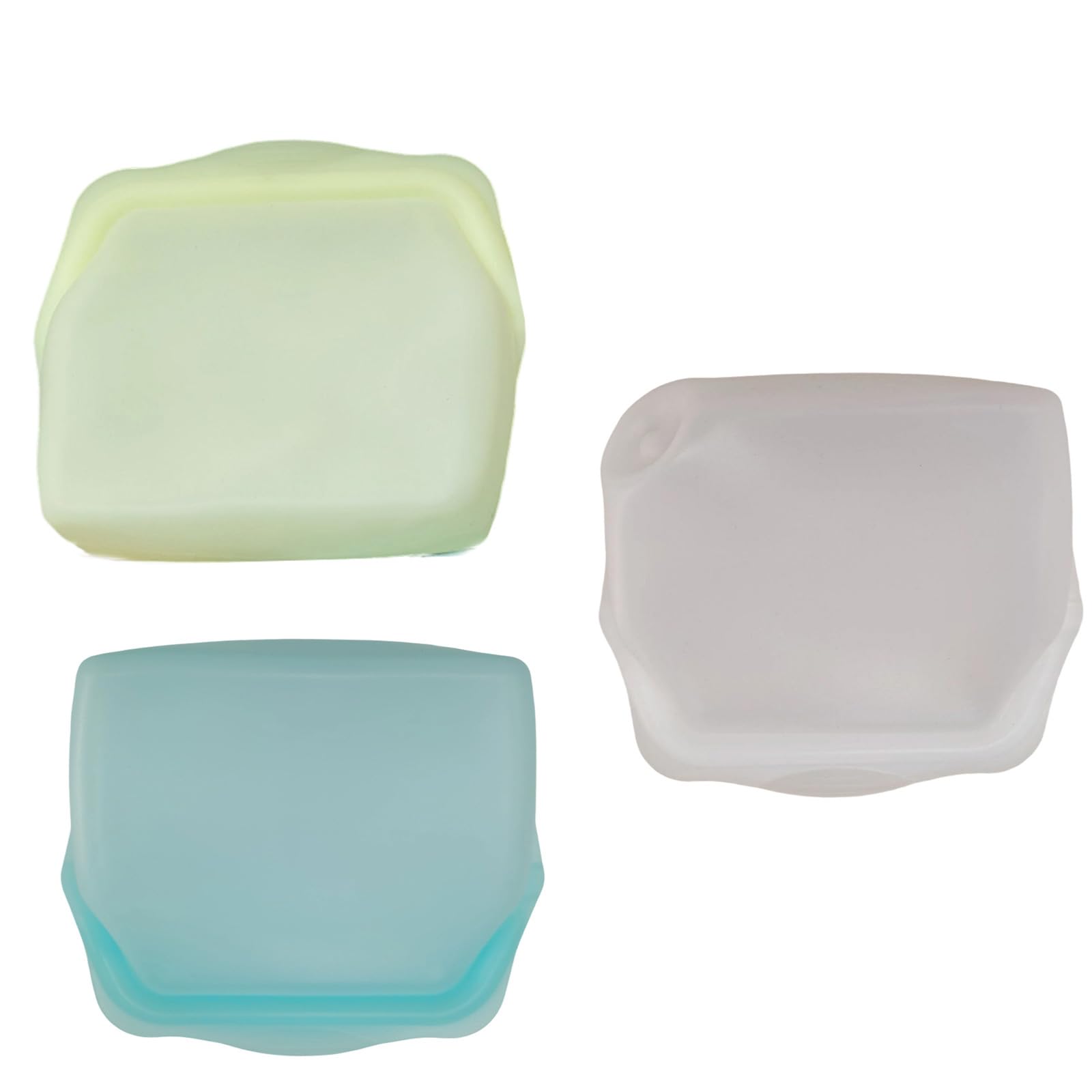 Silicone Food Bags Leakproof Sandwich Bags with Double Zippers for Picnics Lunch Camping Storage Leakproof Silicone Treat