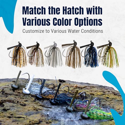 Reaction Tackle Lead Flipping Jig Variety Pack (6-Pack- 1 of Each Color) - 1/4 oz - Thumbnail 4