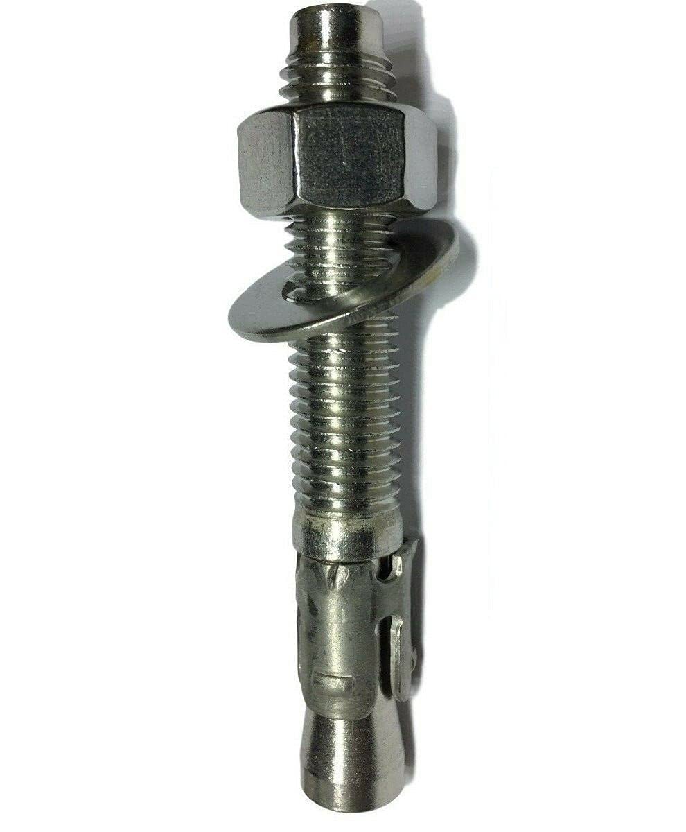 Pr-Mch Package of 4, 5/8" x 12" Concrete Wedge Anchor Stainless Steel Metal Grade 304 Set Kit #DR-D6893D
