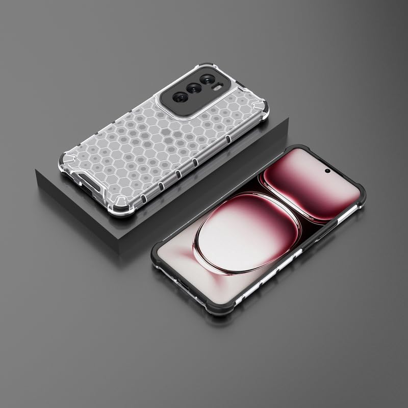 Image of Plastic Bumper Back Case Cover for Oppo Reno 12 5G (Transparent)