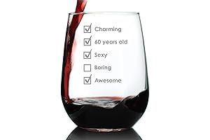 Fabulous 60th Funny Wine Glasses for Women