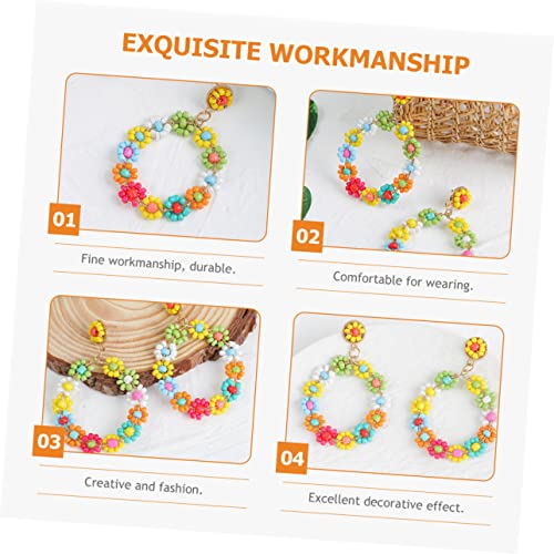 Boucles d'oreilles perle fleur pour sublimer une coiffure de mariage bohème