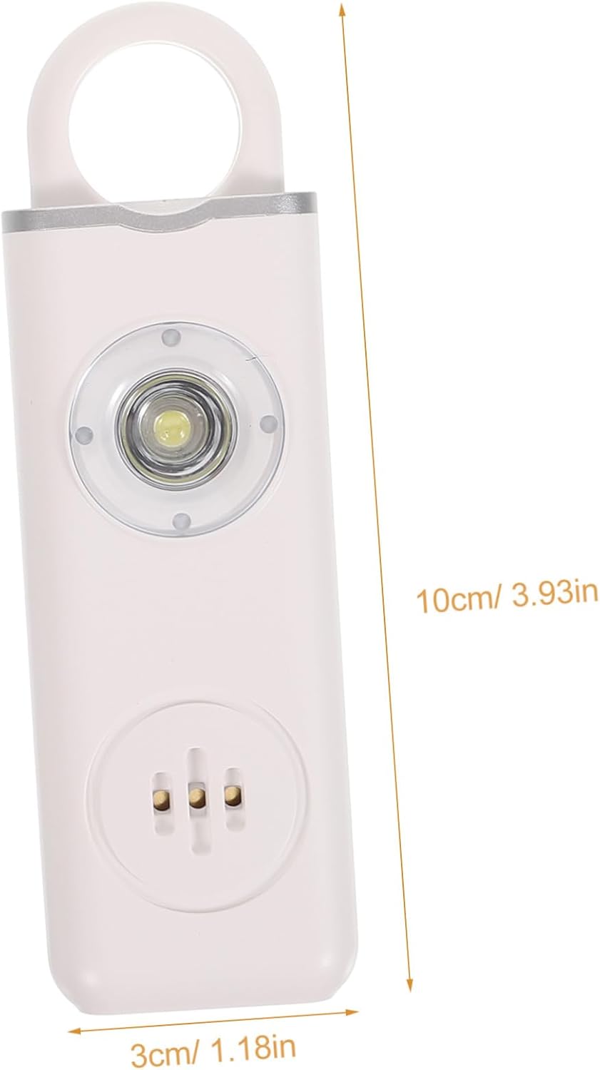 Homoyoyo Plastic Keychain Personal Protection Alarm Stainless Steel White Keychain