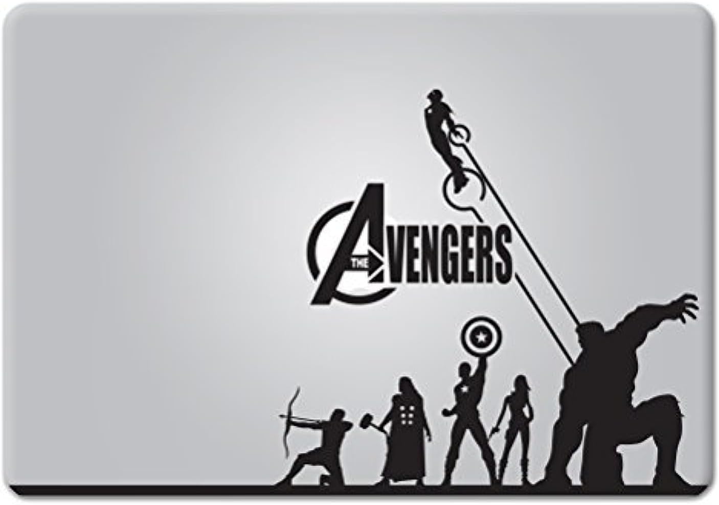 Avengers Die-Cut Vinyl Decal Sticker for MacBook Laptop car Window (Black)