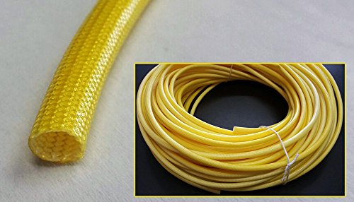 Gaine isolante jaune 2 mm pour protéger les fils électriques de la chaleur 120°C