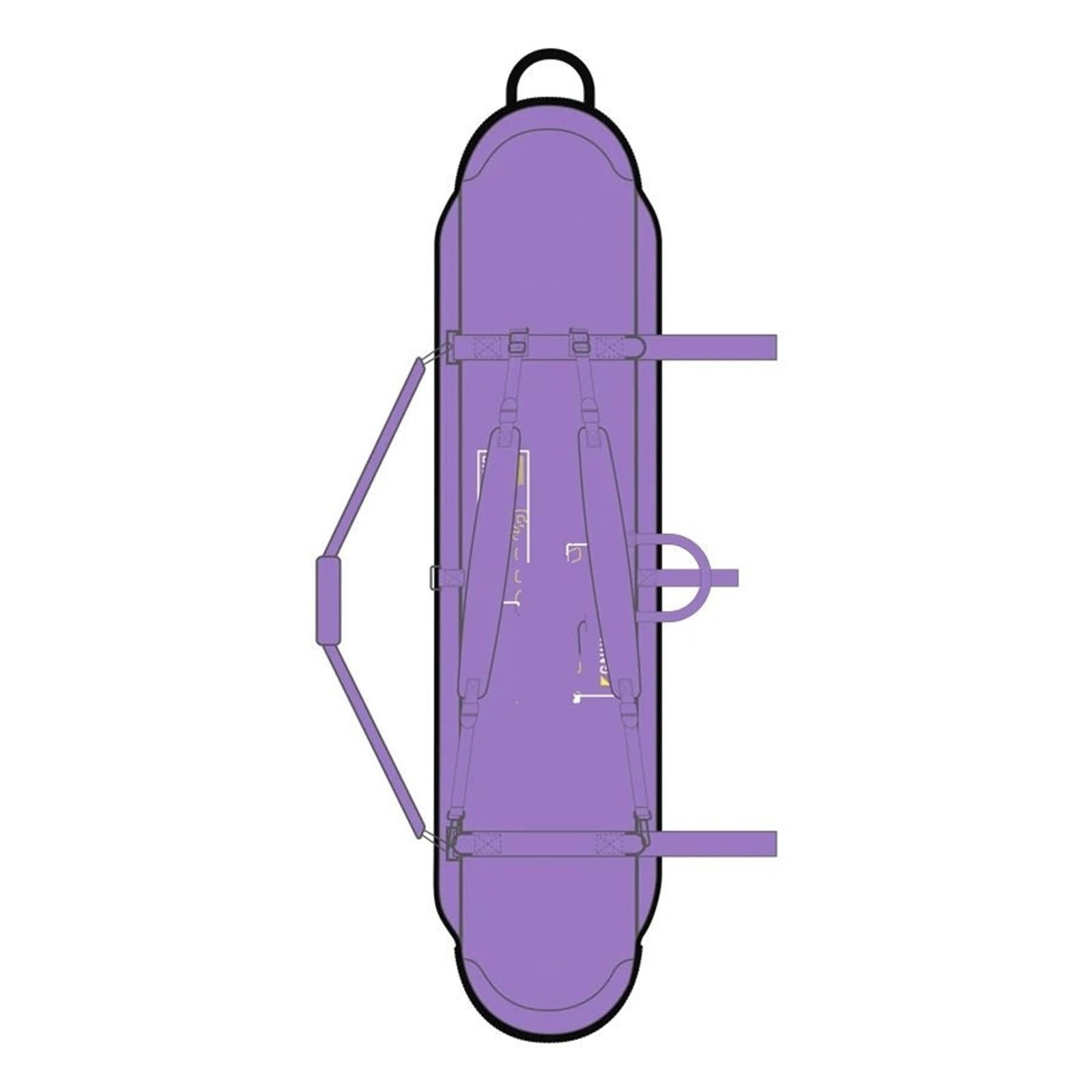 Bolsa para Botas de esquí Cubierta de Snowboard Borde anticolisión Cubierta de protección contra arañazos Paquete de Tabla Gruesa Bolsa de esquí Bolsa de Viaje para esquís(Purple,140cm)