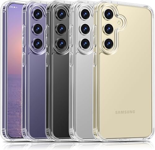 Image of ClearShield Transparent Back Cover for Samsung Galaxy S24 5G, Hybrid PC & TPU Shockproof Design, 360 Degree Protection Crystal Clear Case, Anti-Scratch Armor Cover