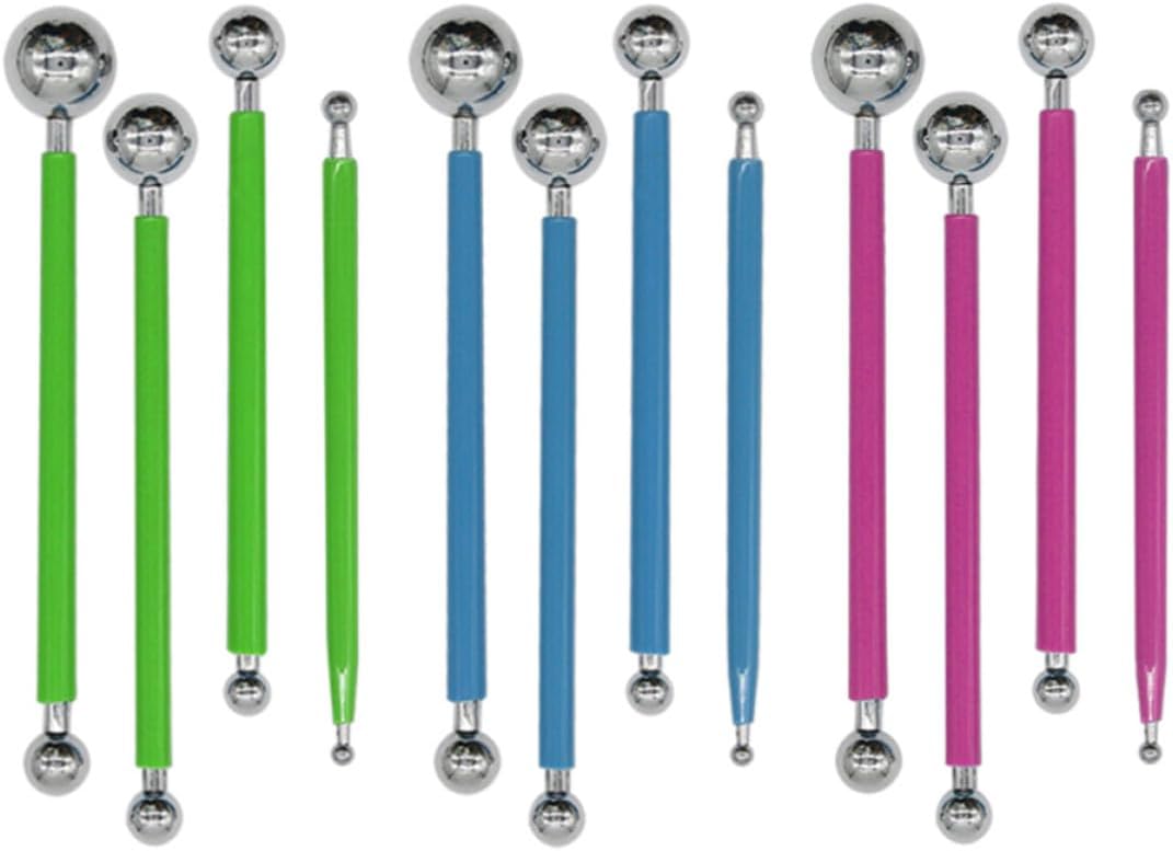 4pcs Blue Stainless Steel Clay Tools Set and 8 Tips
