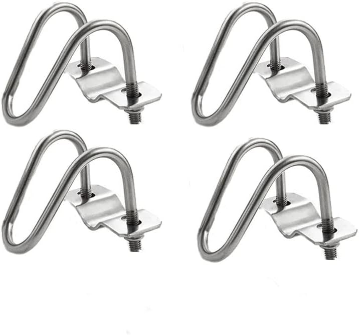 4 Pack Cross Pipe Clamp for OD 3/4'' EMT Tube Clip Double U-shaped Screw Bolt Horizontal Vertical Connector Fixed Clasp Fixator Buckle for Farm Garden Greenhouse Water Plant Nursery