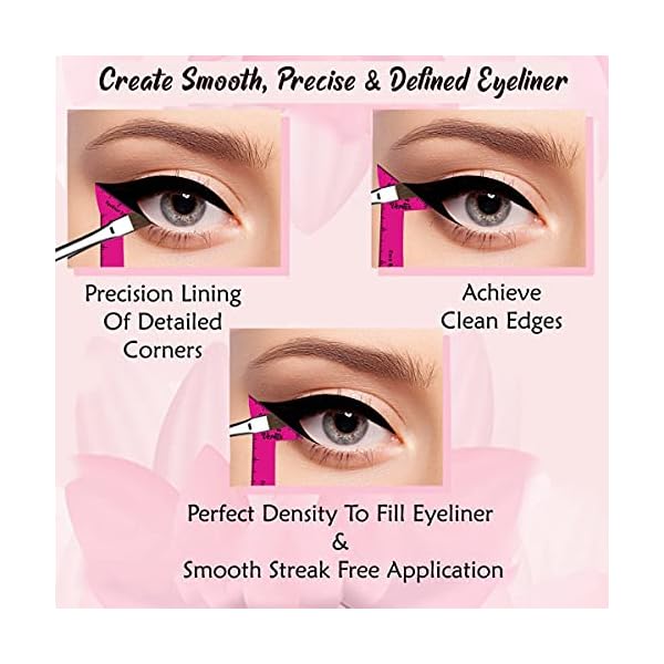 Eyeliner Stencils Pencil Liquid Waterproof Tool For Liner Makeup Brush Pen Stamp Thin Sharpener Cat Eyes Small Angled Wing Tip | Real Beginners Techniques Eye Shadow Lines Gel Eyebrow Pomade Black