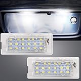 ❤ 【Diseño perfecto】 Diseño especial de lente transparente frontal para luz LED que se extiende ampliamente. Resistencia Canbus incorporada, 100% libre de errores. Cambie su bombilla de luz de matrícula amarillenta a esta bombilla de alta potencia blanca brillante de xenón, la luz de matrícula tiene la luz más brillante que es suficiente para iluminar el número en la placa de matrícula.