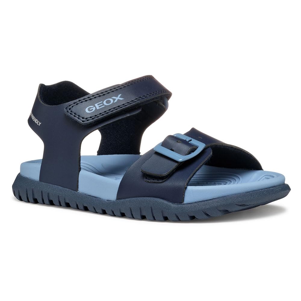 Geox J Sandal FUSBETTO BO, Navy/Dk Sky, 12.5 UK