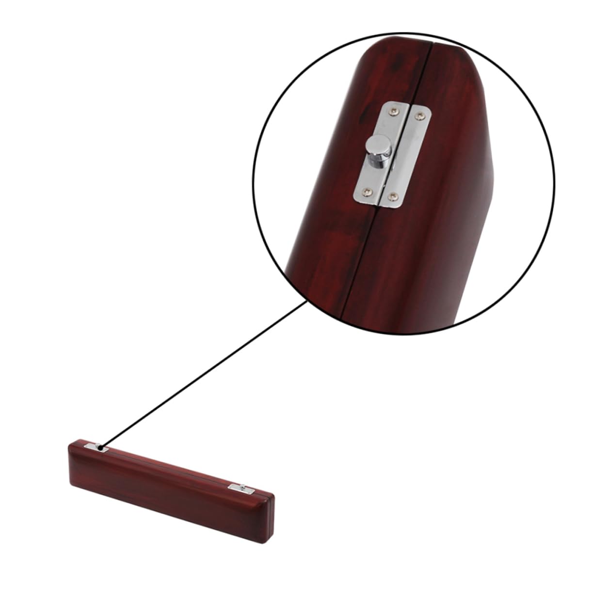 Custodia per Flauto in Palissandro Rosso per Flauto a 16 Fori | Forma Rettangolare, Stile Classico Antico, Protezione da Urti e Usura, Regalo per Amatori e Professionisti