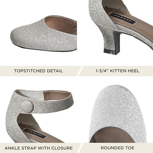 ARRAY Women's Charlie D'Orsay Low Heel Pump with Ankle Strap3