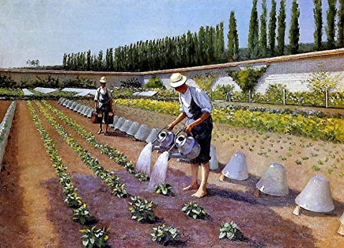 Image murale décoration salon affiche Caillebotte Jardiniers