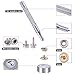 Glarks 120-Pieces Stainless Steel Marine Grade Canvas and Upholstery Boat Cover Snap Button Fastener Kit with 2Pcs Setting Tool (40 Sets)- Silver